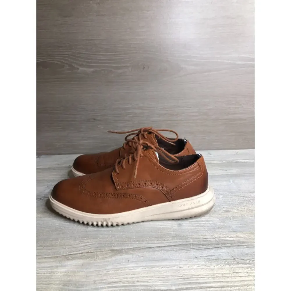 Cole Haan Grand Plus Wingtip Men's Size 8 M Oxford Shoes Brown Dress C36939